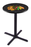 Chicago Blackhawks Pub Table W-black Background