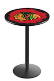 Chicago Blackhawks Pub Table W-red Background