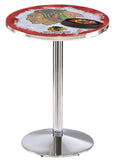 Chicago Blackhawks Pub Table W-red Background