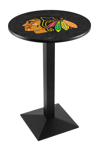 Chicago Blackhawks Pub Table W-black Background