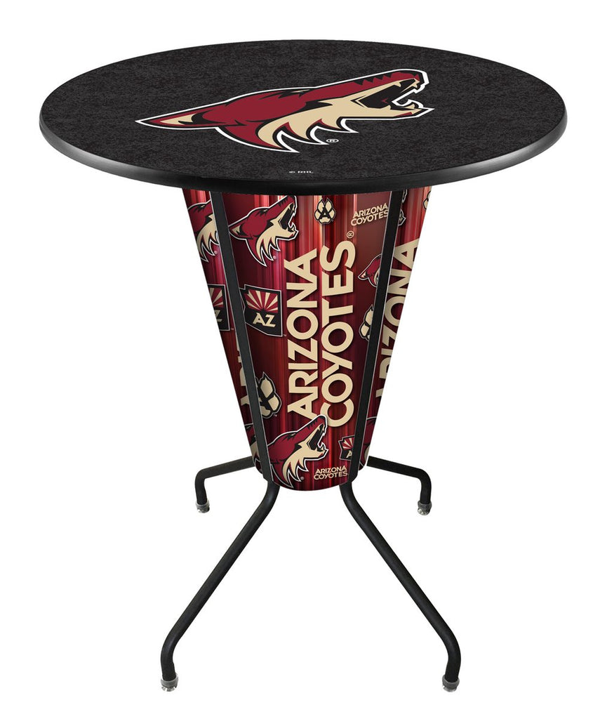 Lighted Arizona Coyotes Pub Table