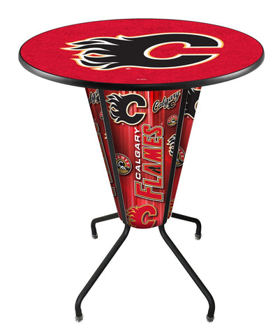 Lighted Calgary Flames Pub Table