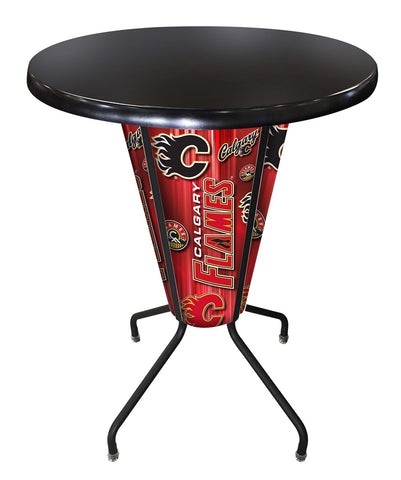 Lighted Calgary Flames Pub Table