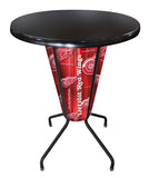 Lighted Detroit Red Wings Pub Table