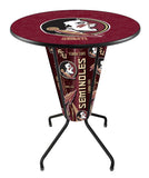 Lighted Florida State (head) Pub Table