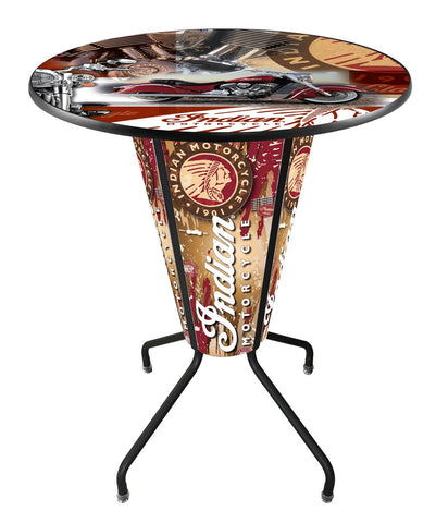 Lighted Indian Motorcycle Pub Table