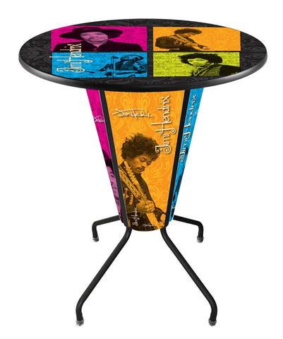 Lighted Jimi Hendrix - 4 Square Pub Table