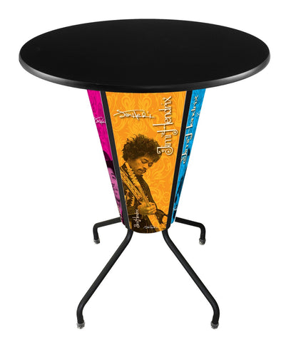 Lighted Jimi Hendrix - 4 Square Pub Table