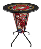 Lighted Marines Pub Table