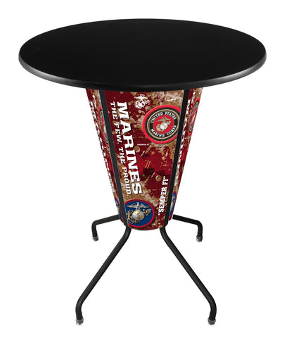 Lighted Marines Pub Table