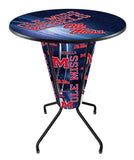 Lighted Ole' Miss Pub Table