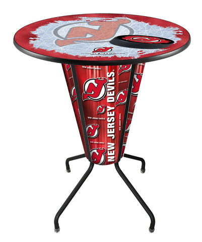 Lighted New Jersey Devils Pub Table