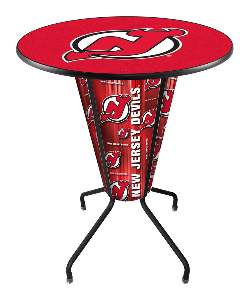 Lighted New Jersey Devils Pub Table