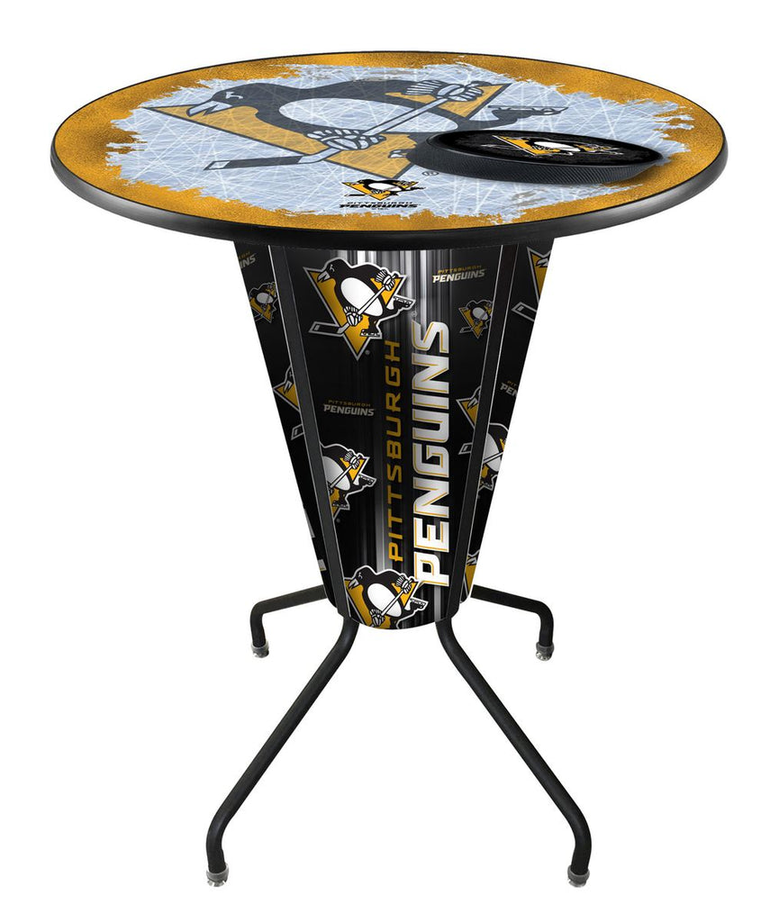Lighted Pittsburgh Penguins Pub Table