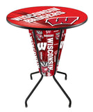 Lighted Wisconsin "w" Pub Table