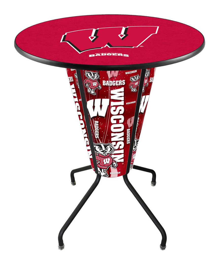 Lighted Wisconsin "w" Pub Table
