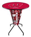Lighted Wisconsin "w" Pub Table