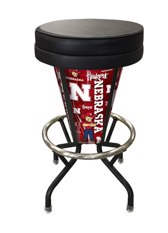 Nebraska Lighted Bar Stool