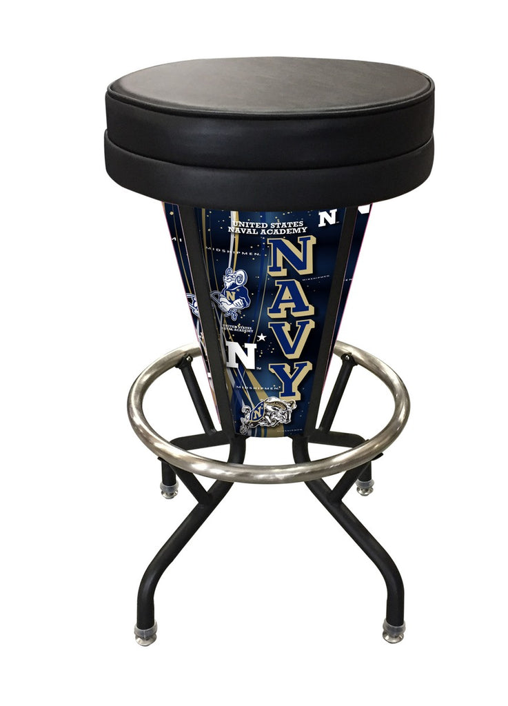 Us Naval Academy (navy) Lighted Bar Stool