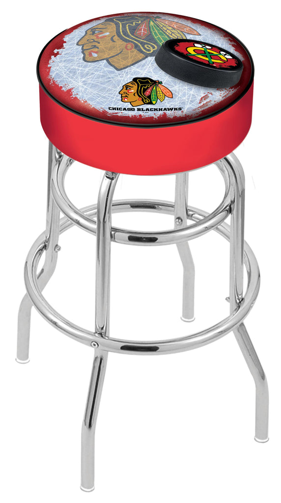 Chicago Blackhawks Bar Stool W-red Background