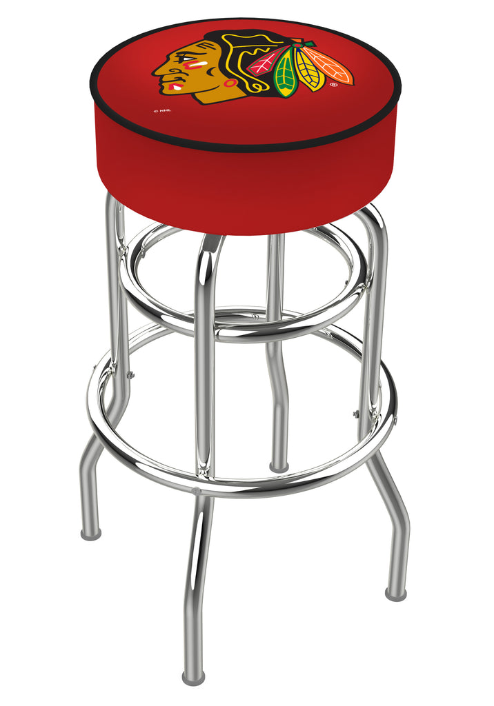 Chicago Blackhawks Bar Stool W-red Background