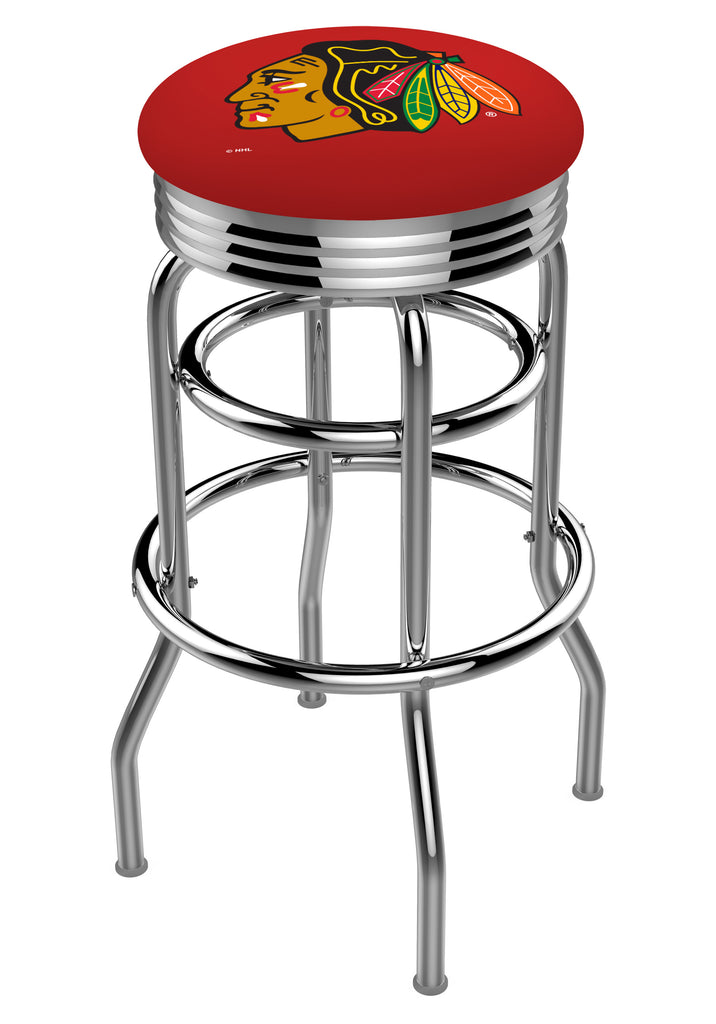 Chicago Blackhawks Bar Stool W-red Background