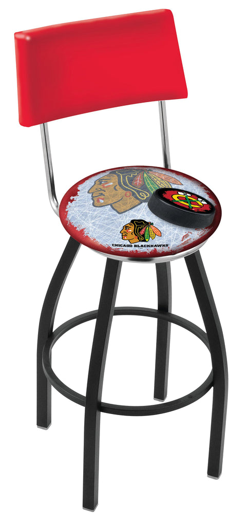 Chicago Blackhawks Bar Stool W-red Background