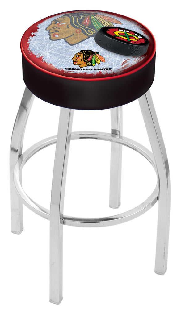 Chicago Blackhawks Bar Stool W-black Background