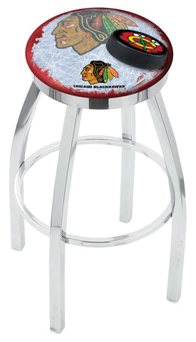 Chicago Blackhawks Bar Stool W-red Background