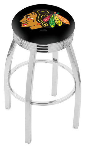 Chicago Blackhawks Bar Stool W-black Background