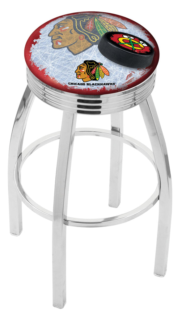 Chicago Blackhawks Bar Stool W-red Background