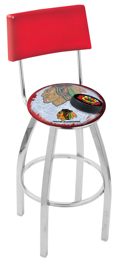 Chicago Blackhawks Bar Stool W-red Background