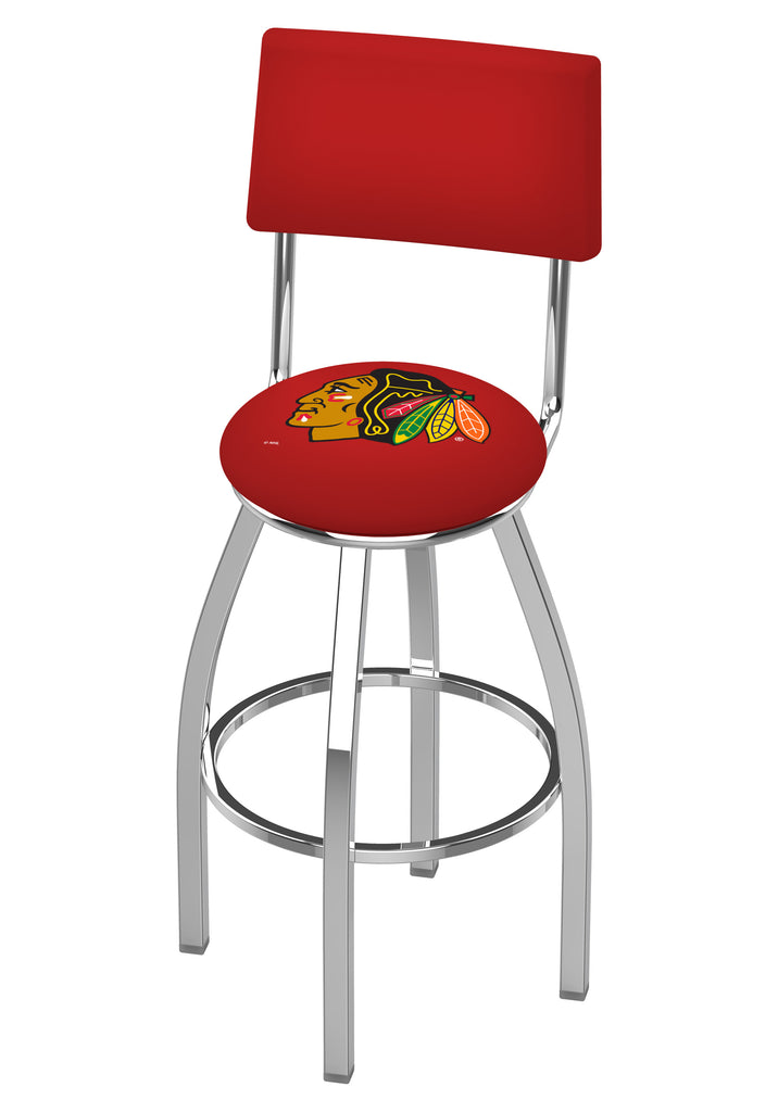 Chicago Blackhawks Bar Stool W-red Background