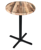 30" Tall Od211 Indoor-outdoor All-season Table With 36" Diameter Rustic Top