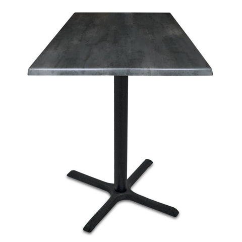 30" Tall Od211 Indoor-outdoor All-season Table With 36" X 36" Square Black Steel Top