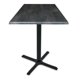 36" Tall Od211 Indoor-outdoor All-season Table With 36" X 36" Square Black Steel Top