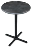 42" Tall Od211 Indoor-outdoor All-season Table With 30" Diameter Black Steel Top