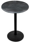 30" Tall Od214 Indoor-outdoor All-season Table With 30" Diameter Black Steel Top