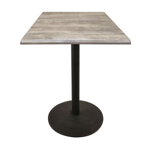 30" Tall Od214 Indoor-outdoor All-season Table With 30" X 30" Square Greystone Top