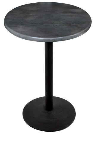 30" Tall Od214 Indoor-outdoor All-season Table With 36" Diameter Black Steel Top