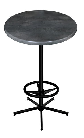 42" Tall Od216 Indoor-outdoor All-season Table With 30" Diameter Black Steel Top