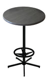 42" Tall Od216 Indoor-outdoor All-season Table With 30" Diameter Charcoal Top