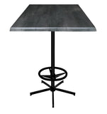 42" Tall Od216 Indoor-outdoor All-season Table With 30" X 30" Square Black Steel Top