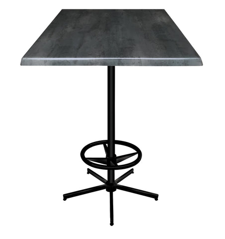 42" Tall Od216 Indoor-outdoor All-season Table With 30" X 30" Square Black Steel Top