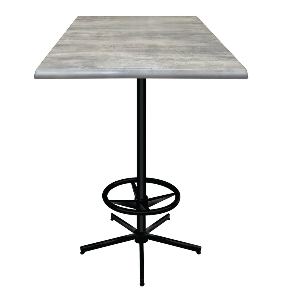 42" Tall Od216 Indoor-outdoor All-season Table With 30" X 30" Square Greystone Top