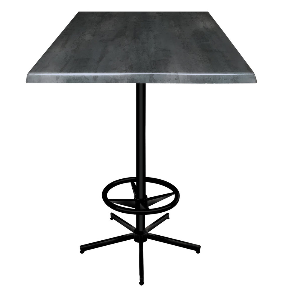 42" Tall Od216 Indoor-outdoor All-season Table With 36" X 36" Square Black Steel Top