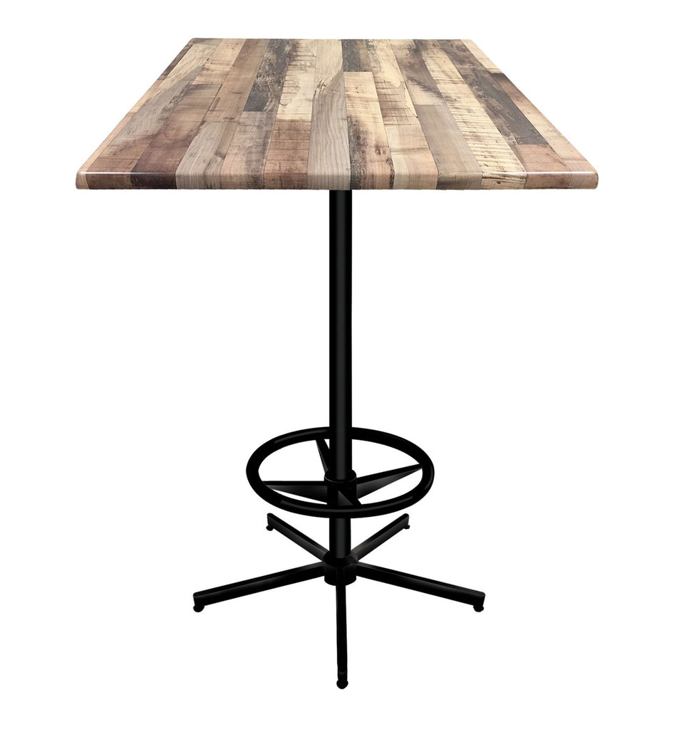 42" Tall Od216 Indoor-outdoor All-season Table With 36" X 36" Square Rustic Top