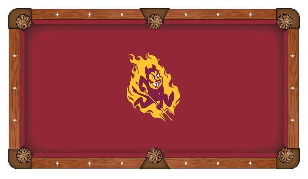 Arizona State Pool Table Cloth With Sparky Logo-7'"