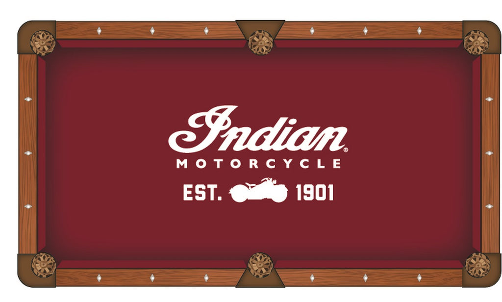 Indian Motorcycle (script) Pool Table Cloth-7'"