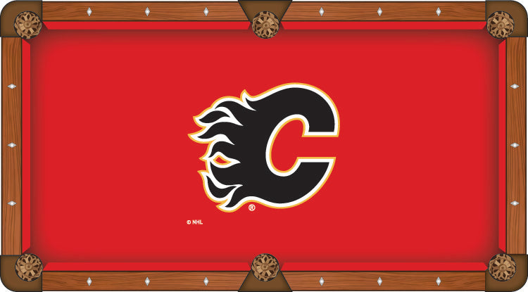 Calgary Flames Pool Table Cloth-8'"